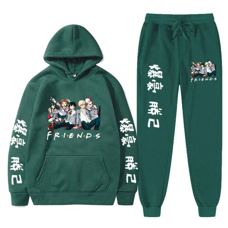 Комплект спортивной одежды аниме My Hero Academia для мужчин и женщин повседневный спортивный костюм My Hero Academia костюм с капюшоном