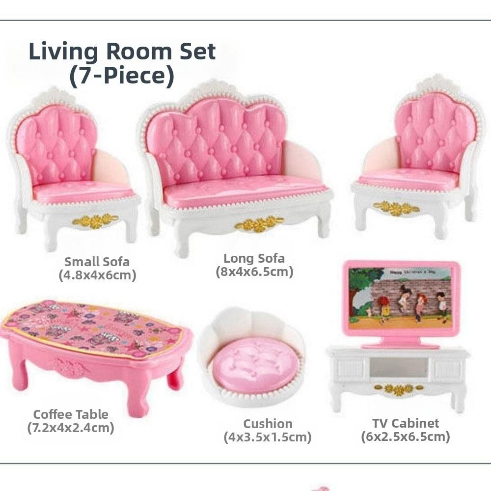 1Set Plastic Kid Toys Kitchen Bedroom 4 Styles Cooking Things Doll Game Accessoies
