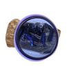 Molten Glass Bowl on Wood Mini Blue