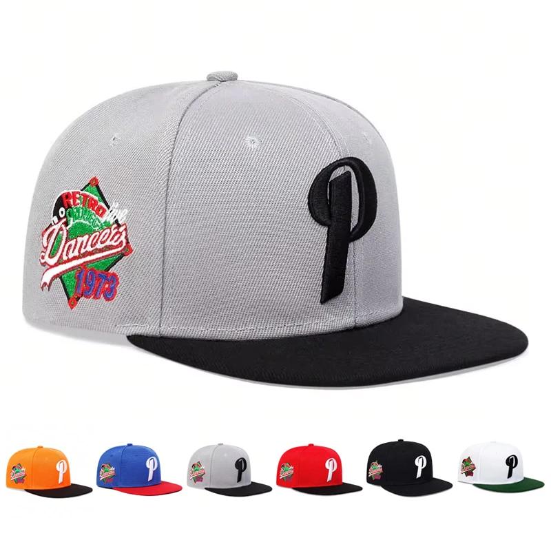 Hip-Hop Stitching Stitched Embroidered Alphabet P Neutral Gender Women Men For Hats Spring Autumn Adjustable Casual Snapback Baseball Caps Outdoor