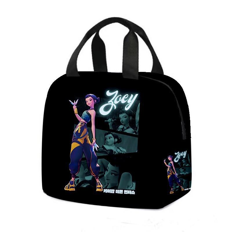 K-Pop Inspired Cartoon Style Insulated Lunch Bag With Handle Foldable Thermal Cooler Kids Teens Aluminum Foil Lining