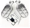 Aluminum Motorcycle Wide Fat Foot Pegs Footrest Pedal Silver For Dirt Bike 8mm