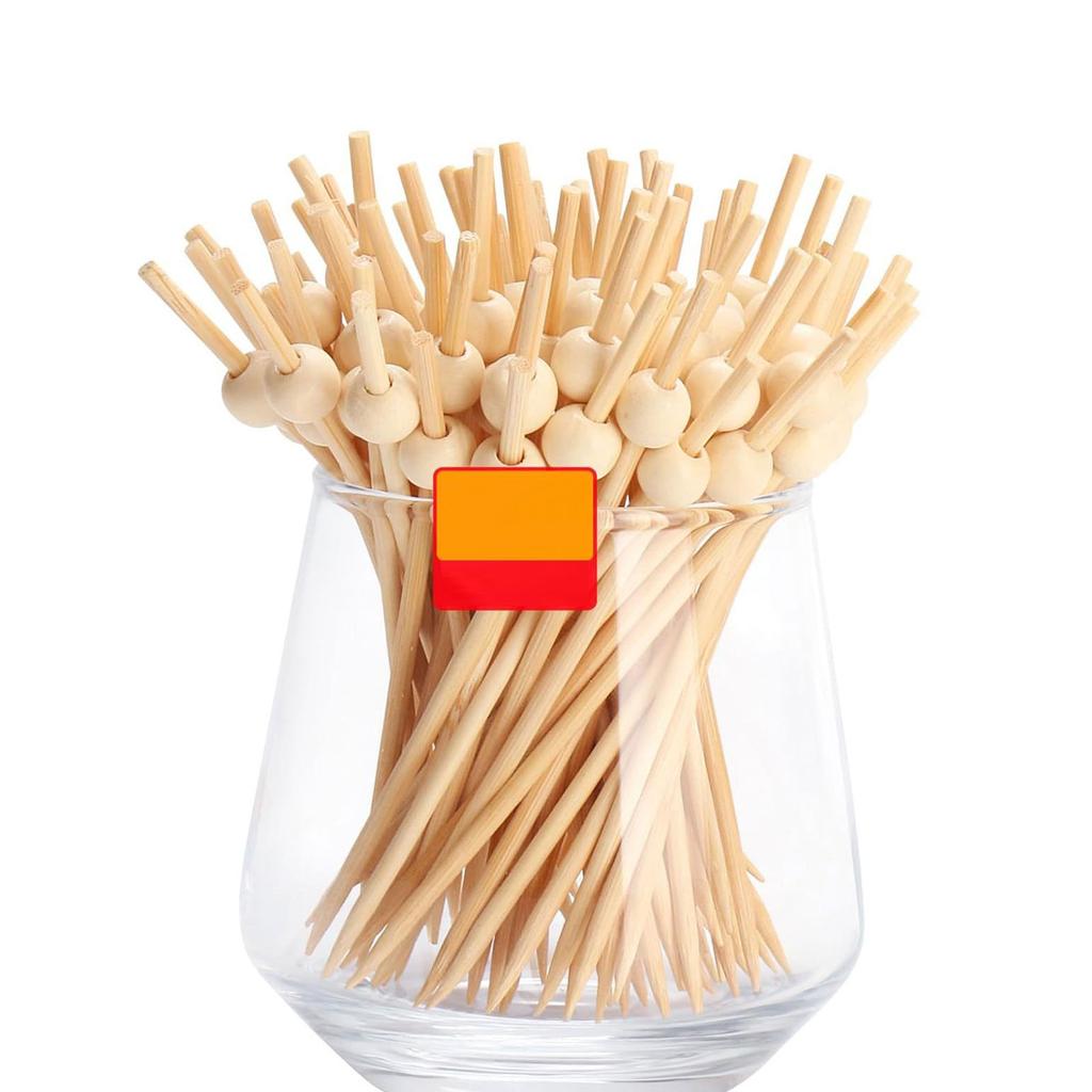 Упаковка из 200 одноразовых шпажек для фруктов, симпатичные шпажки для еды для фуршетов, бамбуковые зубочистки, элегантные шпажки для праздничного оформления