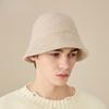Wool Fisherman Hat Men's Autumn and Winter New Versatile Warm Woolen Hat Bucket Hat Showing Face Small Knitted Basin Hat
