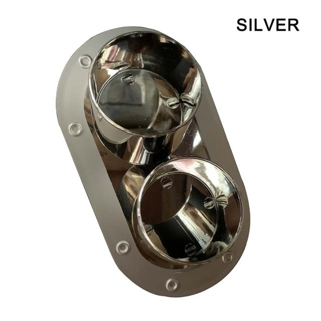 Универсальный 1 шт. задний бампер автомобиля выхлопной двойной выход хвост глушитель наконечник трубы горло наклейка декоративная для Toyota VW Honda Accessori