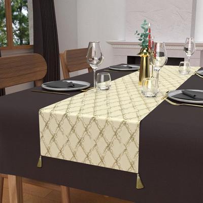 Праздничная дорожка из чистого хлопка 40х180 см CELESTE золото от Soleil d'Ocre