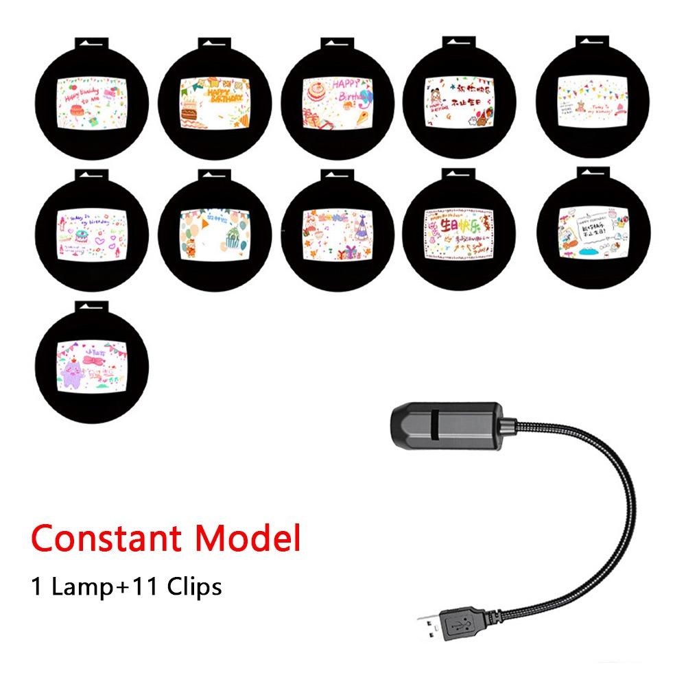 Happy Birthday Theme LED Projection Lamp LED Atmosphere Light Projector Night Light