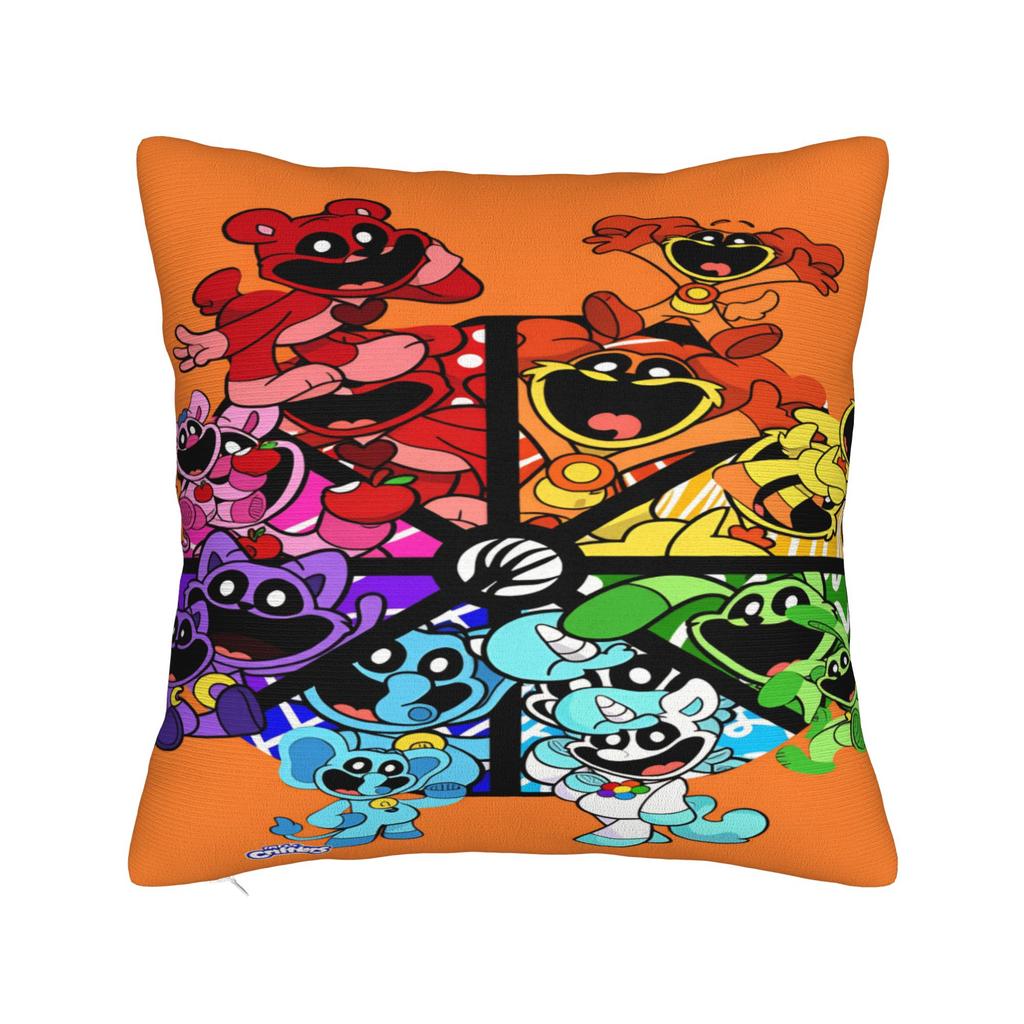 Cartoon Anime S-smiling critters Pillow Case Design Pillow Cover For Living Room Sofa Novelty Cushion Cover