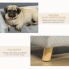 Dog Sofa Dog Bed Dog Couch Made of Velvet with Backrest, Wooden Legs, Cushion, Cat Sofa with Soft Padding, for Small Dogs 64 x 45 x 36 cm Dark Grey