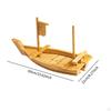 Wooden Sushi Boat Plate Multipurpose Simple To Clean Serving Board for Birthday Parties Home