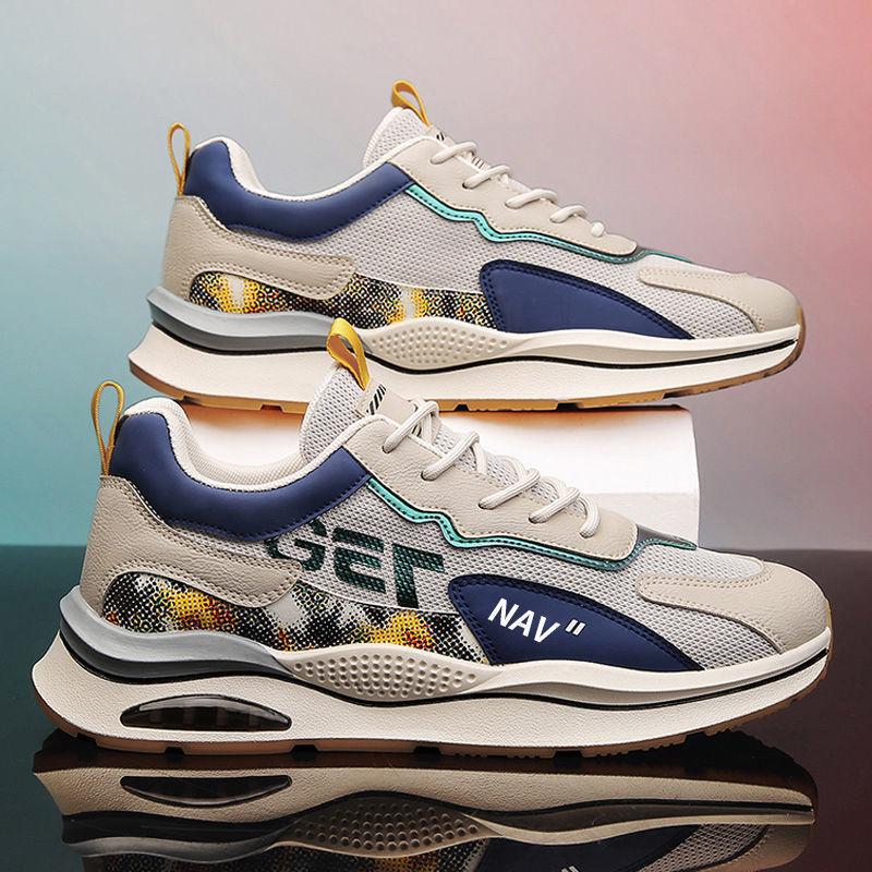 Новая мужская повседневная обувь, спортивная обувь, дышащая обувь с низким верхом и сетчатым верхом, трендовая универсальная парусиновая обувь