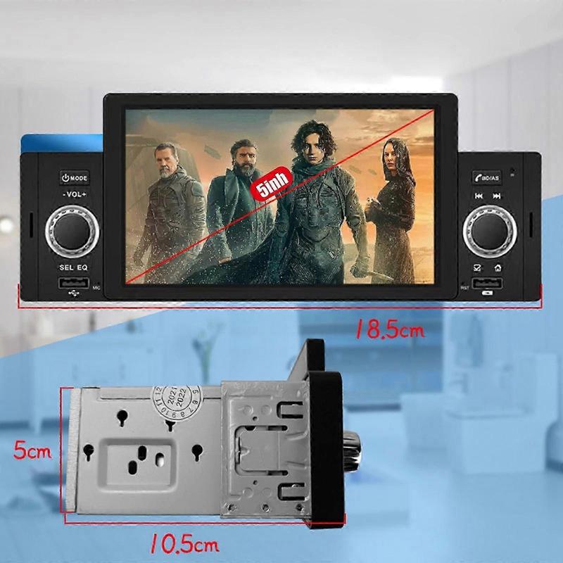 5 Inch Autoradio CarPlay Android Auto Bluetooth GPS Navi 1 DIN Touch Screen MP5 Player fL