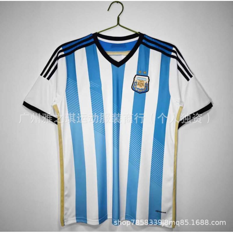 Retro Argentina National Team Soccer Jersey Vintage Football Shirt Men Women Modal Short Sleeve Training Top