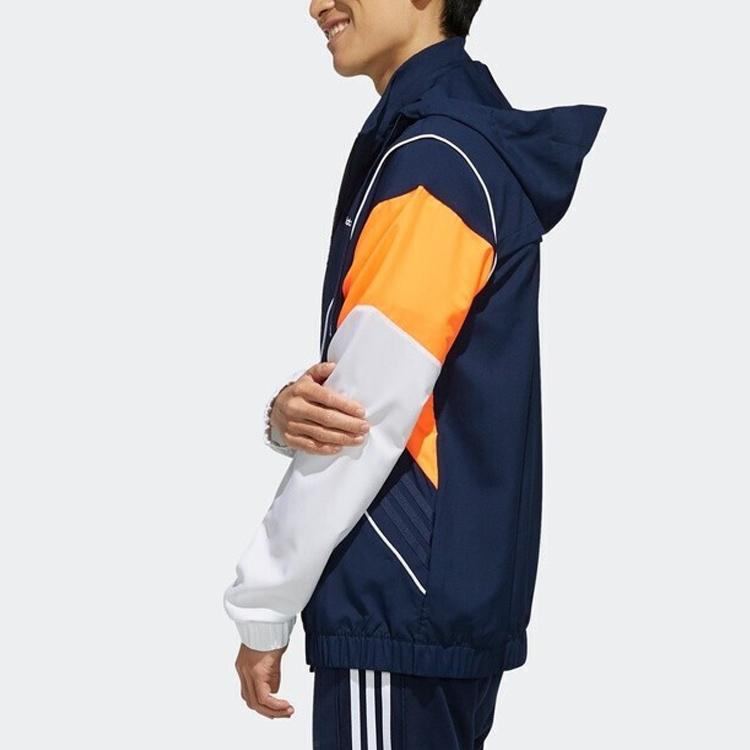 Adidas Нео повседневная спортивная куртка с капюшоном, мужская верхняя одежда, темно-синий FK3493