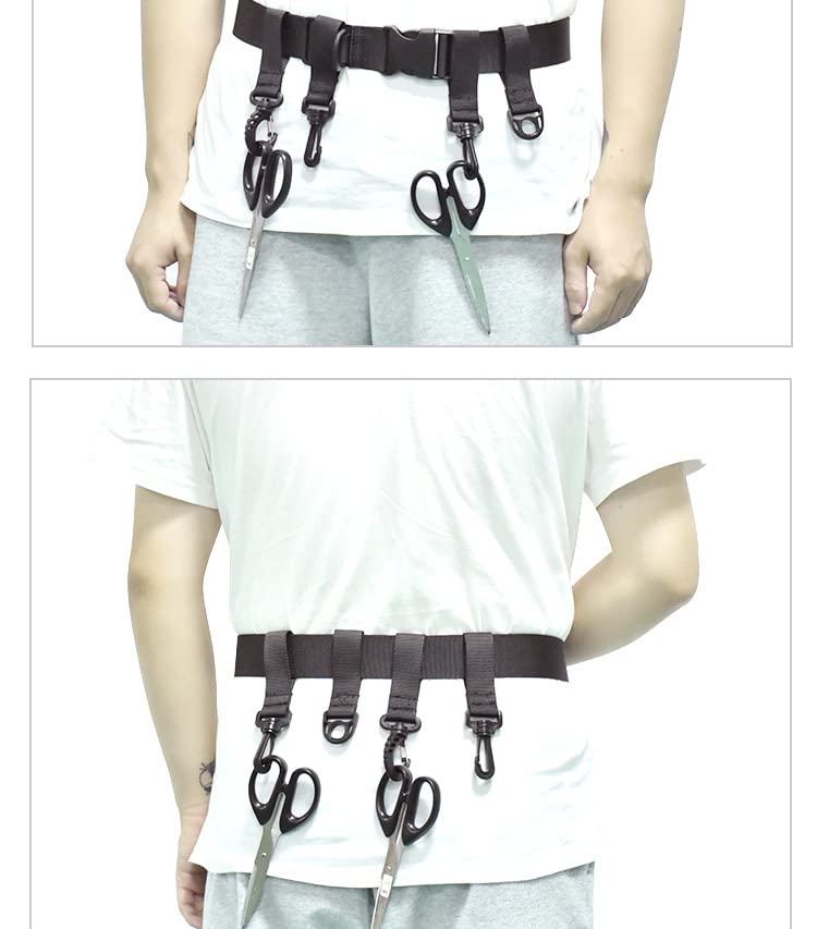 Рыболовный пояс siawadeky, поясной ремень с 5 крючками, регулируемый пояс для вейдерсов для подвешивания рыболовного снаряжения и аксессуаров, многофункциональный, снаряжение для страйкбола, спина