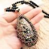 Красочная ракушка из искусственного опала, массивное ожерелье с подвеской-нагрудником, цепочка на свитер, подарок