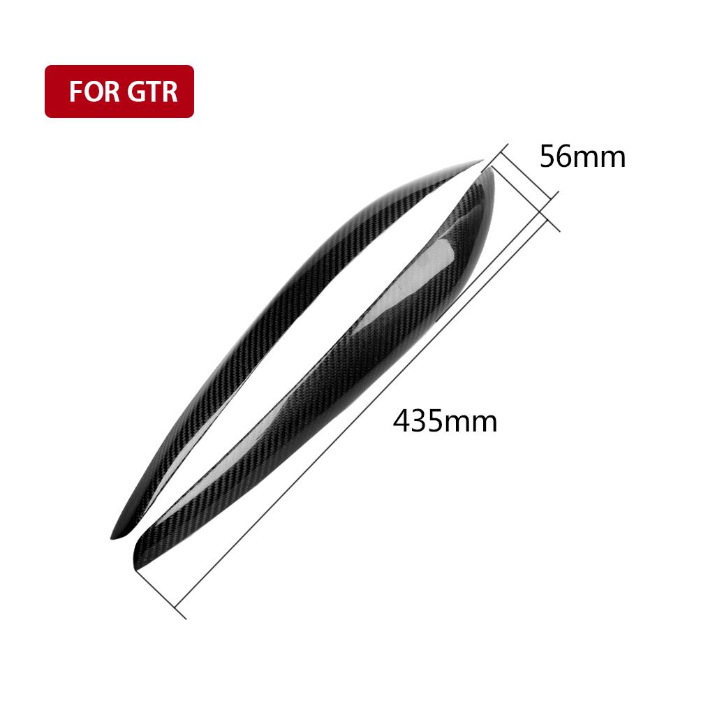 For Nissan GT-R GTR R34 Skyline 1999-2002 Real Dry Carbon Fiber Front Headlight Eyelid Eyebrow Cover Panel Trim Car Accessories