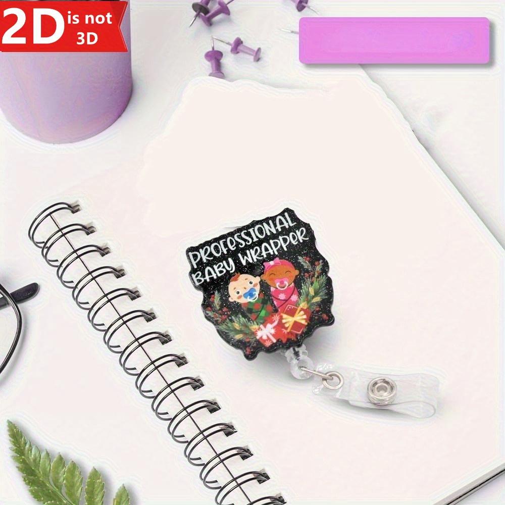 "My Work Is Colorful" Silver Glitter Badge Reel. Fun Vein Puncture ID Clip Gift for Lab Techs & Doctors.