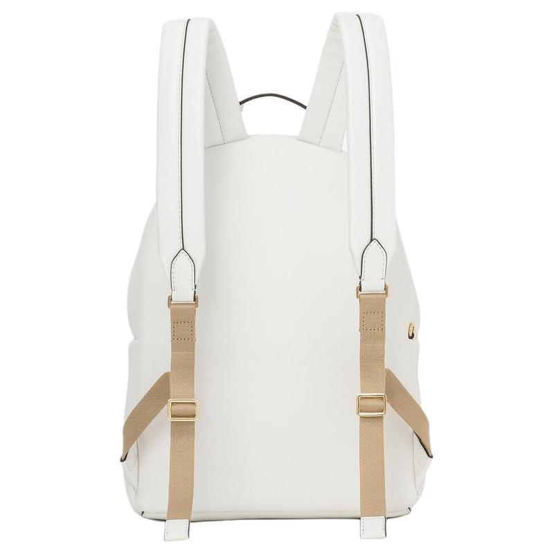 MICHAEL KORS Maisie brand logo zipper closure cowhide backpack medium size women's optical white
