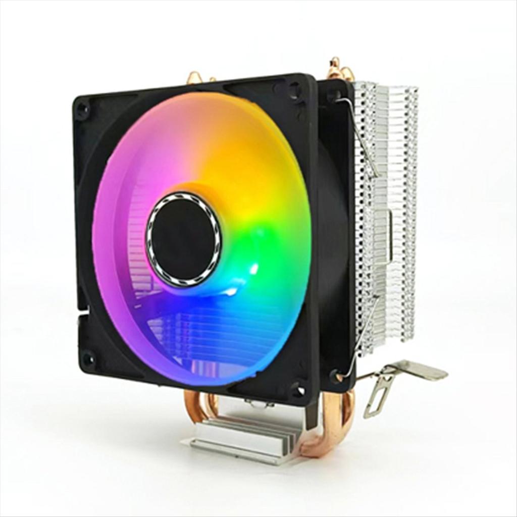2025 Новый кулер для процессора 2 тепловые трубки Радиатор для ПК Охлаждение 3-контактный PWM Тихий RGB-вентилятор для 1700 1150 1155 1156 1366 AM2/AM3/AM4