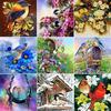Huacan 5D Diamond Painting Full Square Animal Diamond Embroidery Birds And Flower Cross Stitch