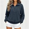 Women's  Zip Pullover Long Sleeve  Sweatshirt