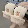 Thickened Fleece Baby Stroller Handle Gloves Cute Bear Bunny Design Windproof Warm Winter Children's Outdoor Sports Mittens