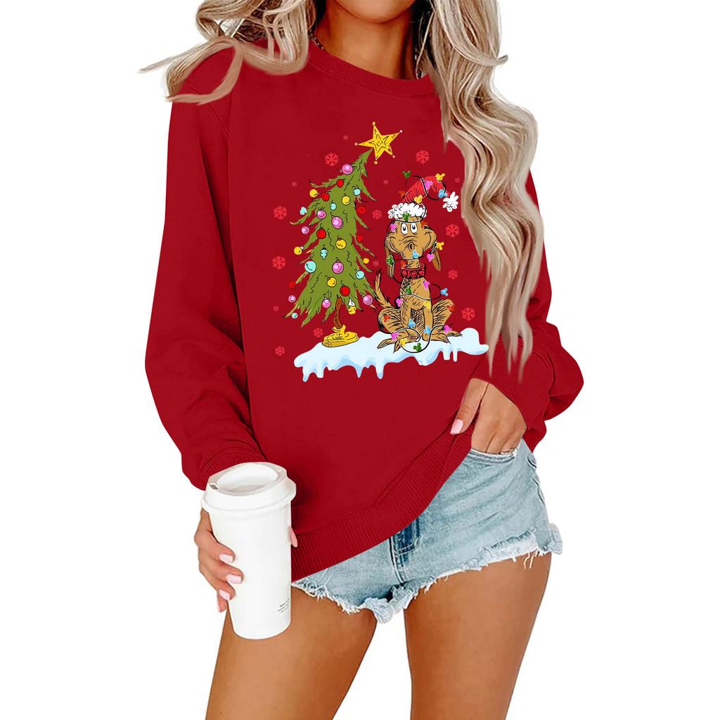 Sweaters For Women R-neck Striped Cute Color Block Fall Winter Knitted Pullover Tops