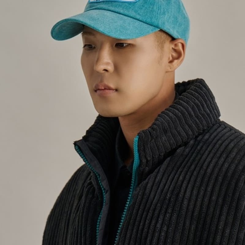 БЕЗ ТИПА Выстиранная бейсболка с гребнем (ТЕМНО-МЯТНЫЙ)