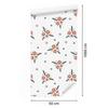 Wallpaper Small Flowers White and Light Gray for Living Room and Bedroom 50x1000