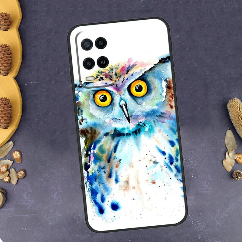 Cartoon Owl Phone Case For Oppo A40 A60 A80 A78 A98 A18 A38 A58 A74 A94 A54 A16 A76 A96 A15 A17 A77 A57S