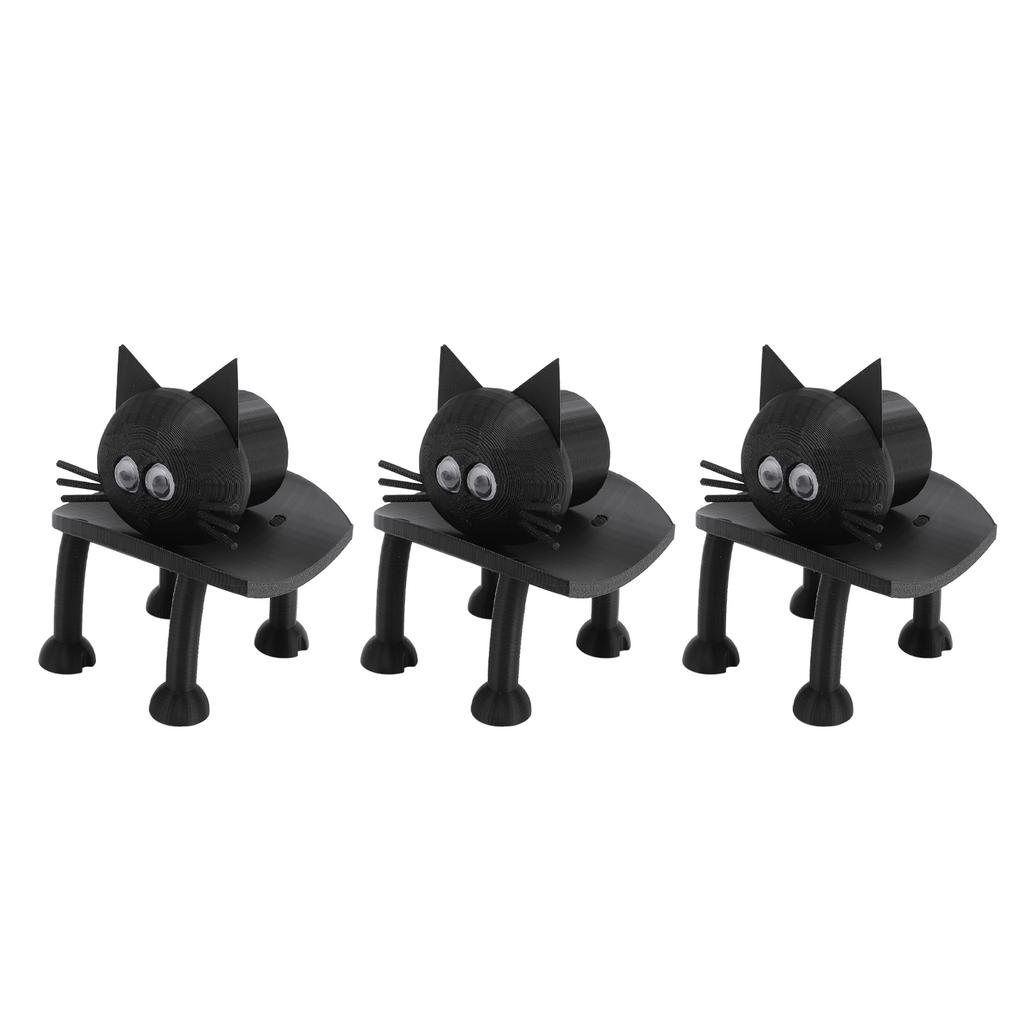 3Pcs Black Cat Toilet Paper Holder Set Funny Animal Toilet Paper Storage Stand for Bathrooms Kitchen Toilet Tissue