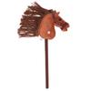 70cm Height Plush Horse Stick Toy Cute Expression 2 Sound Effect Outdoor Stuffed Stick Horse Deep