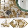10pcs Brown Marble Tiles Sticker Kitchen Wardrobe Bathroom Home Decor Self-adhesive Crystal Hard Film Art Wall Decals