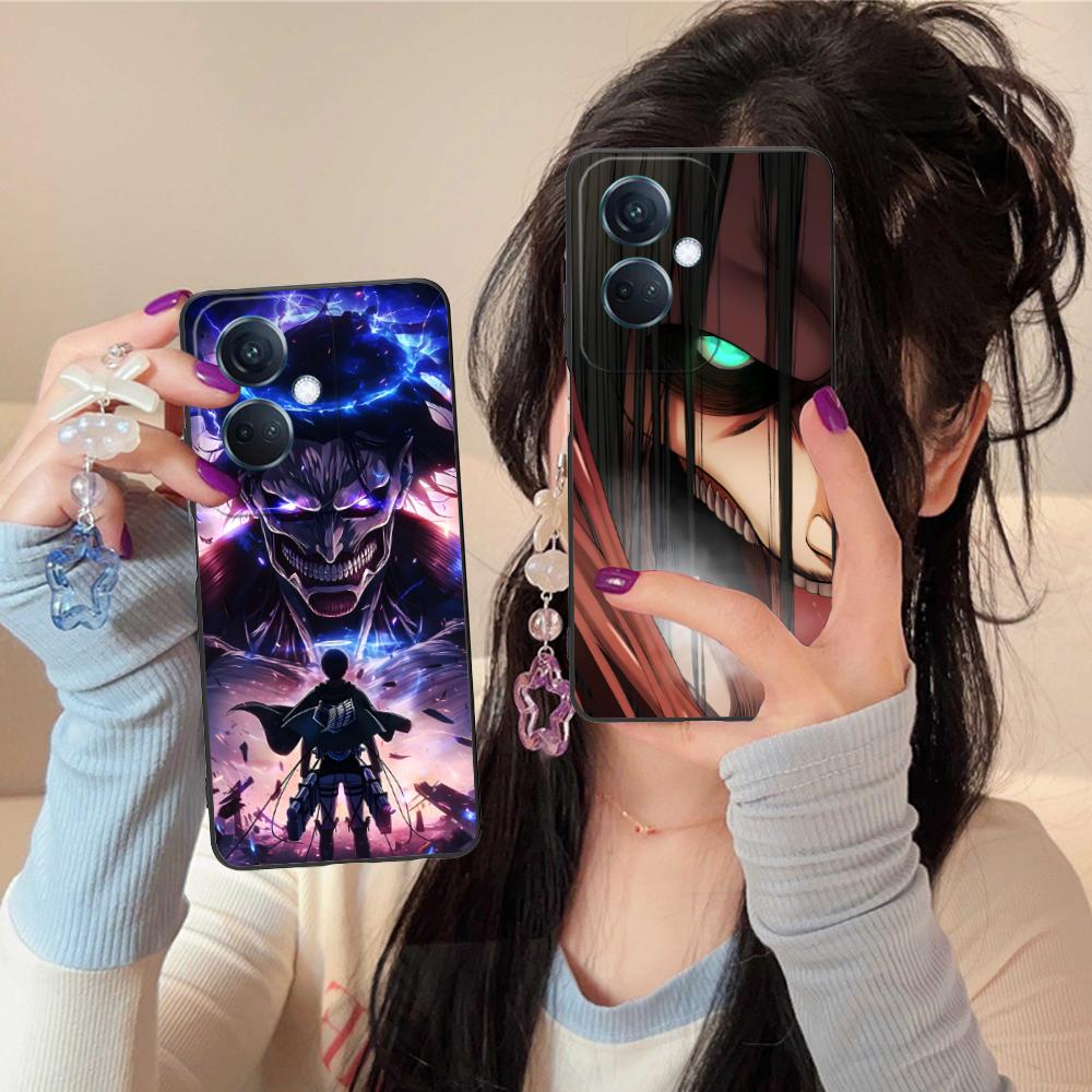 Матовый ТПУ чехол для мобильного телефона AOT Eren Yeager для OPPO Reno 14 13 12 11 10 9 8 7 6 5 F T Pro 5G Цветной печатный чехол