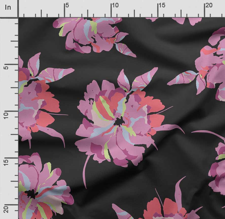 Soimoi Цветочный принт, хлопковый батист, ткань для квилтинга, продаваемая во дворе, хлопчатобумажная ткань средней плотности шириной 42 дюйма,