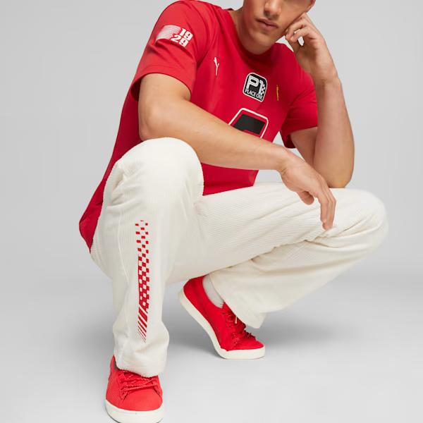 Puma Scuderia Ferrari Race Garage Crew Tee Loose Fit Letter Print Round Neck Short Sleeve T-Shirt Men Tops Red 621122-02