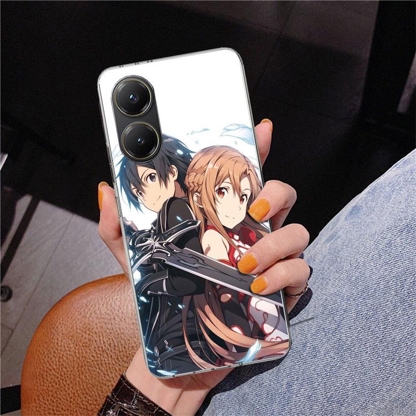 Чехол для телефона Anime Sword Art Online SAO для Xiaomi Poco X7 X6 X5 Pro F7 Ultra Redmi 15C 15 13C 13 12C 12 10 10A 10C 9 9A 9C 9T Cov