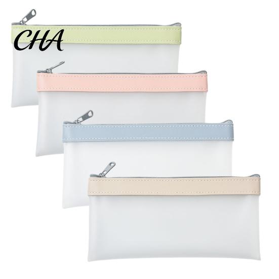 Пенал-косметичка макаронного цвета, прозрачный сетчатый чехол, большой прозрачный пенал для девочек, водонепроницаемый пенал на молнии, сумка для канцелярии, для старшеклассников, для косметики