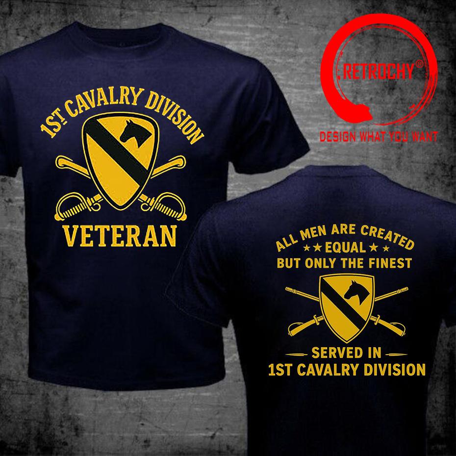 Served In 1st Cavalry Division Veteran T Shirt Us Army Airborne Fashion Trendy Casual Clothing Stylish Tee Shirt Leisure TShirt