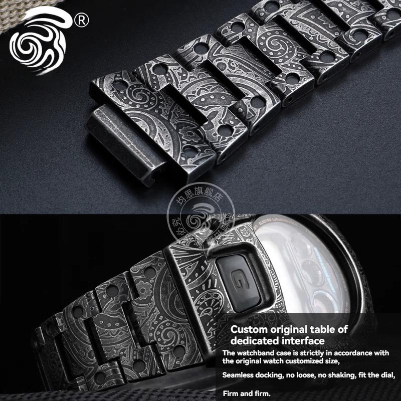 Для Casio G-SHOCK Модифицированный Металлический Корпус Ремешок DW-6600 DW-6900 DW-6903 DW6900 Нержавеющая Сталь Ретро Резьба Безель Часов Ремешок Часов