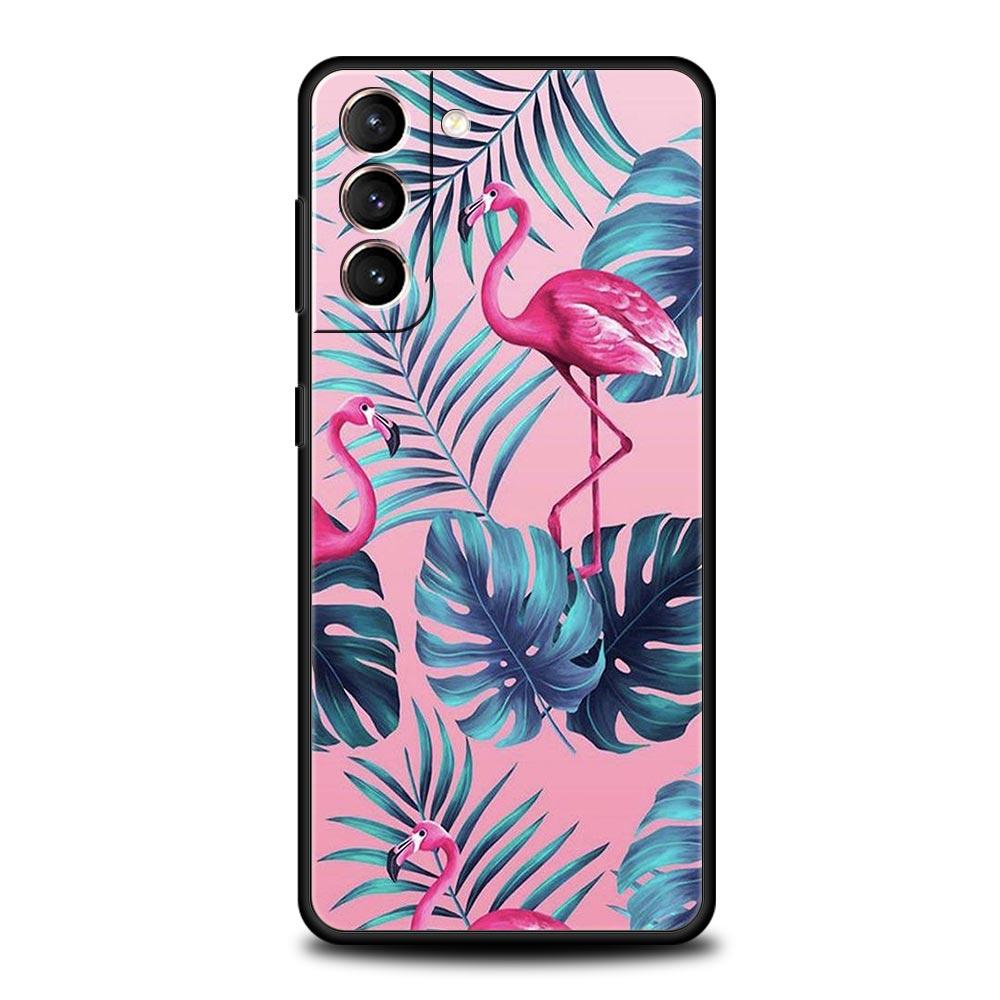 Розовый, красный чехол с фламинго для телефона Samsung Galaxy S24 S23 S22 5G S20 Ultra S21 FE S10 S9 Plus S10E S8 Lite 20, мягкий силиконовый чехол