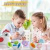 Color Matching Game Shape Sorter with 6 Toy Eggs, Fine Motor Skills Sensory Toys, Montessori Educational Toys Easter Gifts for 3 4 5 6 Girls Boys Baby