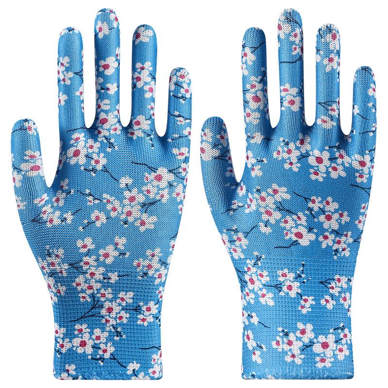 Lightweight Breathable Nylon Gardening Gloves - Wear-Resistant, Multi-Color Patterns