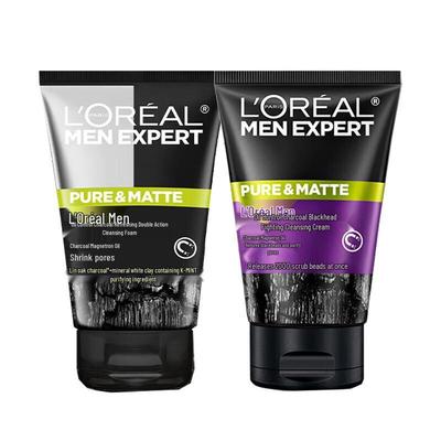 Набор L'Oréal Men Expert Угольный гель для умывания для жирной кожи