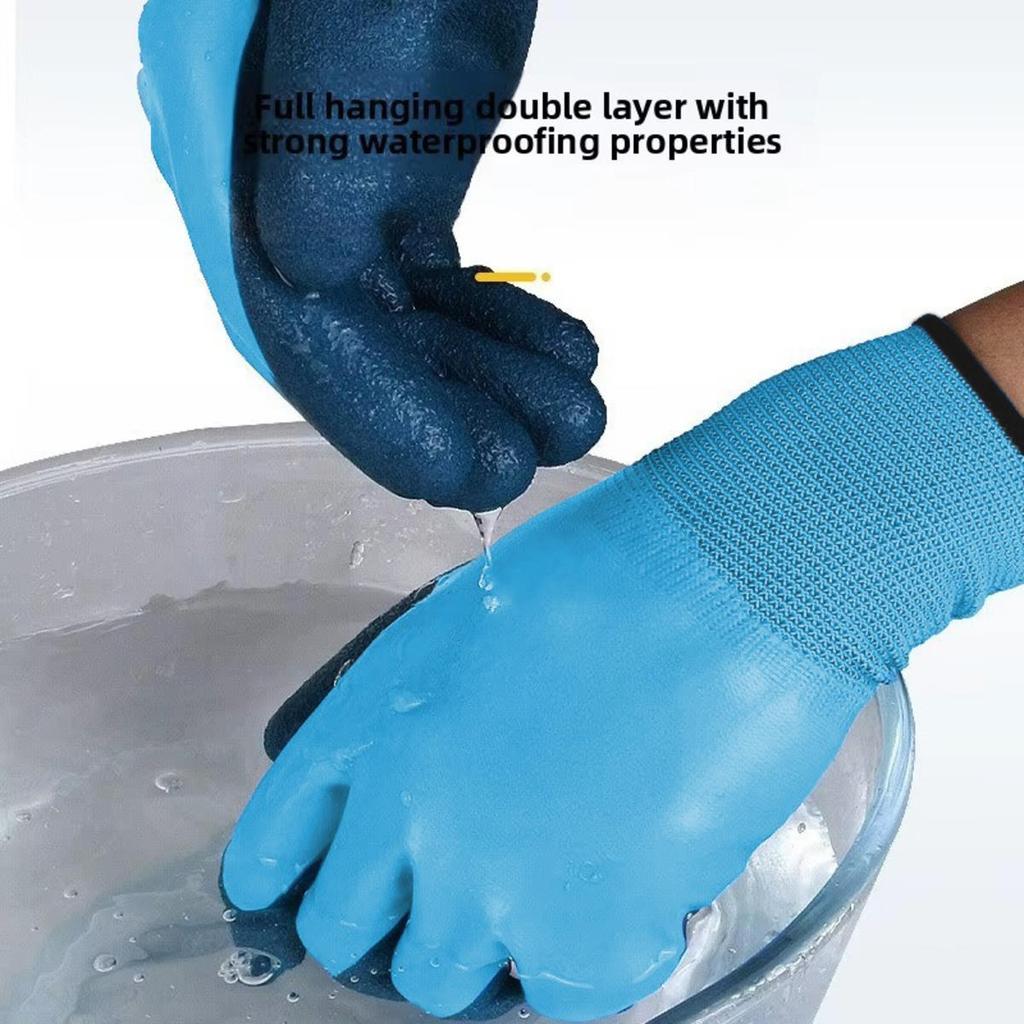 1 пара Зимние Водонепроницаемые Рабочие Защитные Термоперчатки Противоскользящий Захват Садовые Перчатки для Защиты Рук Рабочего Строителя