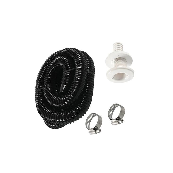 1 set Flexible Bilge Pump Hose Installation Kit 3/4-Inch Diameter 6.6 FT for Boats with 2 Clamps and Thru-Hull Fitting