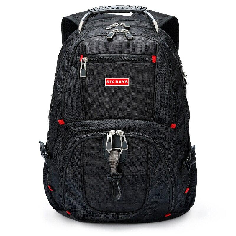 Sixrays Swiss Multi-functional 15,6 "Рюкзак для ноутбука с рукавами, водонепроницаемая школьная сумка с USB-портом для зарядки, походная дорожная сумка