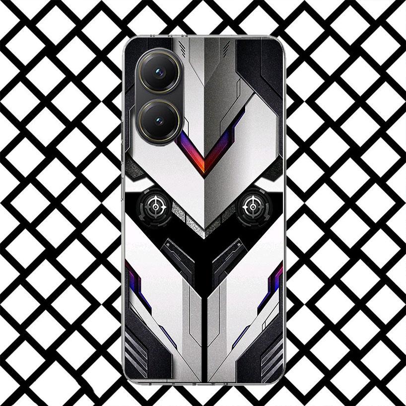 Креативный mecha чехол для телефона Hacker для Xiaomi Poco F7 Ultra X7 X6 X5 Pro X4 Gt M8 M7 Redmi 15 15C 13 13C 12 12C Мягкий чехол Fundas