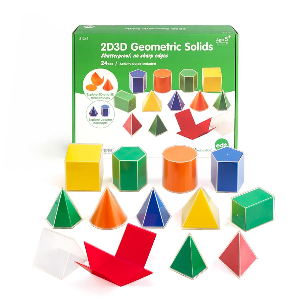 12 types of 3D shape teaching materials Includes development diagrams For elementary school math learning and STEAM education